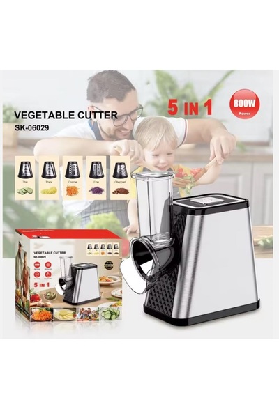 Generic مبشرة جبن كهربائية - قطاعة متعددة الوظائف مع 5 شفرات قابلة للتبديل، ل...