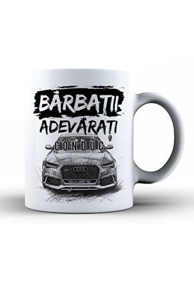 OEM Custom Mug 'Real Men Drive AUDI', 330ml, White