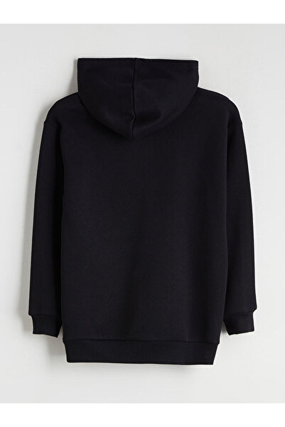 LC Waikiki Kapüşonlu Galatasaray Baskılı Erkek Çocuk Fermuarlı Sweatshirt