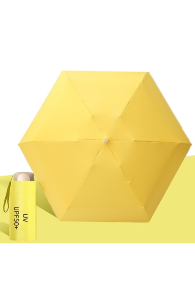 Mijia مظلة جيب صغيرة من الألومنيوم 6K أصفر UPF50+ مظلة شمسية محمولة قابلة للطي من الفينيل مقاومة للمطر والسفر