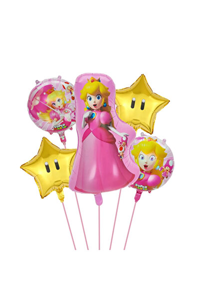 KidsLand مجموعة من 5 بالونات من رقائق الألومنيوم على شكل شخصية الأميرة لويجي ...