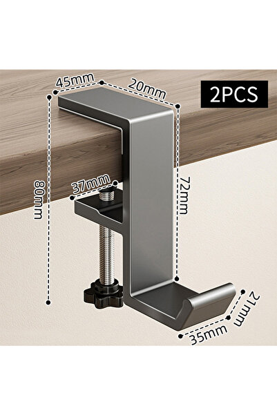 Choice 2 قطعة رمادية 1 خطاف تعليق بدون ثقب لحقيبة الطالب الجانبية حقيبة تعليق...