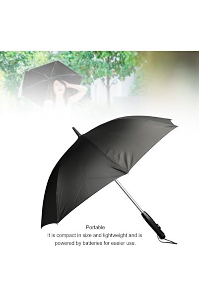 Generic USB Rechargeable Sun Umbrella, 8 Ribs UV Blocking Umbrella with Fan and Sprayer