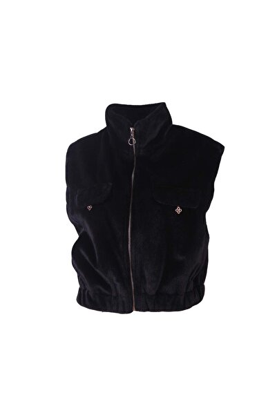 trender Siyah Kadın Yelek 4809