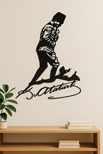 LUNOART Atatürk Kocatepe Silüeti Metal Tablo | İmzalı Dekoratif Tasarım