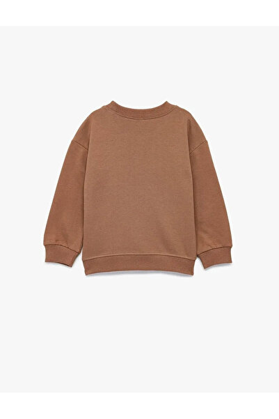 Koton Браун Беър Бродирана бебешка мъжка блуза 6Wmb10006Tk