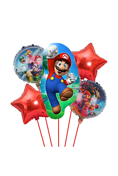 KidsLand مجموعة من 5 بالونات من رقائق الألومنيوم على شكل شخصية الأميرة لويجي ...