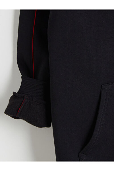 LC Waikiki Kapüşonlu Galatasaray Baskılı Erkek Çocuk Fermuarlı Sweatshirt