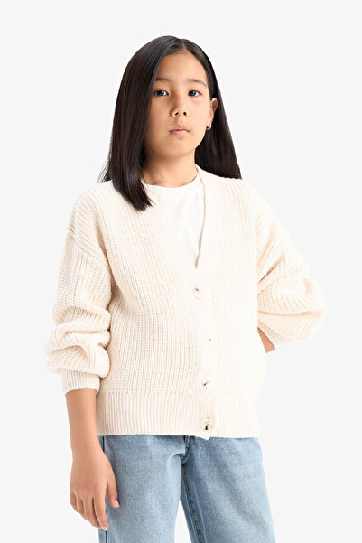 DeFacto Ecru Girl's Cardigan A2298A8/Er105