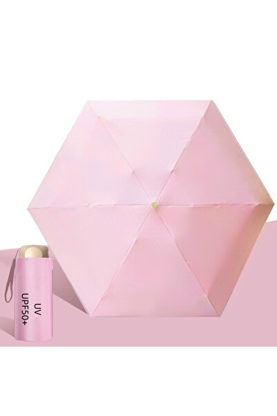 Mijia مظلة جيب صغيرة من الألومنيوم 6K وردية اللون UPF50+ مظلة واقية من الشمس ...