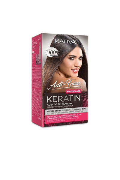 Kativa Keratin Anti-frizz Brasilianische Glättung Ohne Bügeln Xtrem Care 30 Tage 3 Einheiten