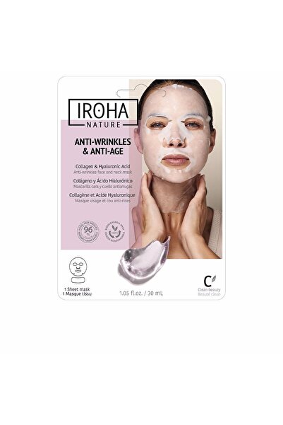 Iroha 100% Cotton Face & Neck Mask Collagen-antiage
