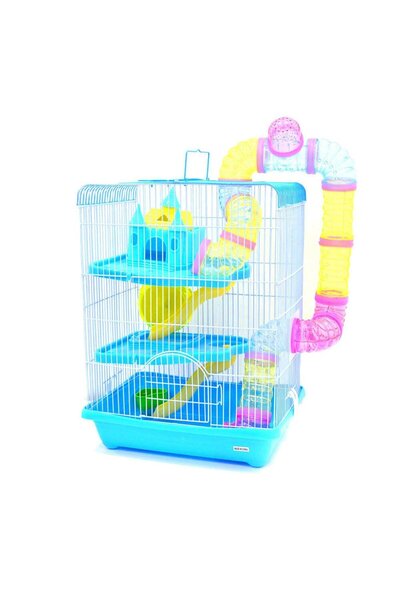 Others قفص هامستر معدن مع ملحقات للعب