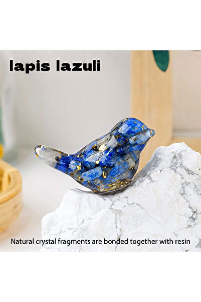 Choice تمثال طائر من الكريستال الطبيعي من اللازورد، قطعة واحدة، تمثال صغير من...