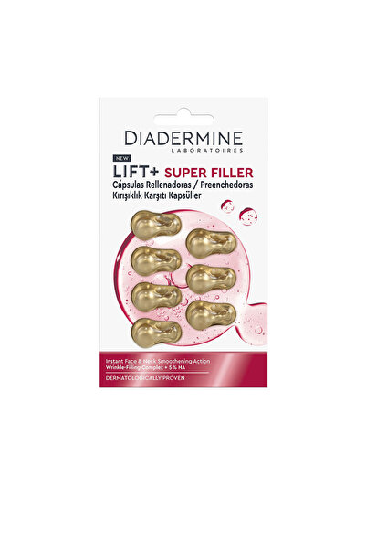 Diadermine Lift + Super Filler Glättungsfüller Für Gesicht Und Hals, Kapseln 7 Einheiten