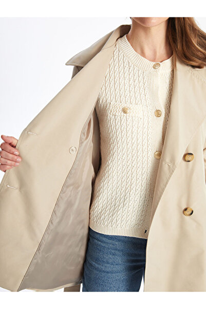 LC Waikiki Create Your Style with Uzg Store |   Double-Breasted Collar Women's Trench Coat