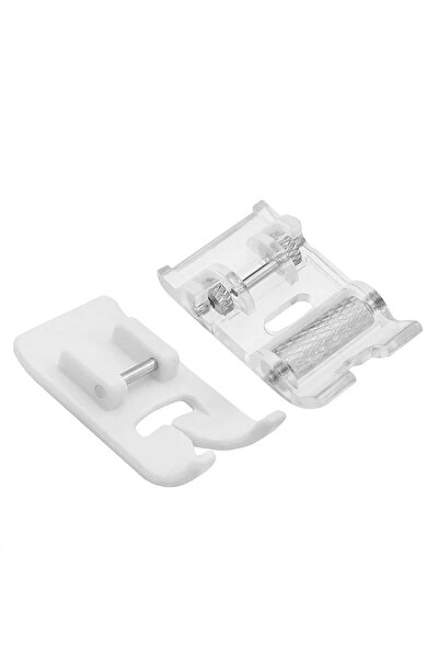 Choice 2 قطعة 2 قطعة قدم مكبس ماكينة خياطة دراجة بخارية بالإضافة إلى قدم مكبس متعرج غير لاصق لـ Singer Brother L