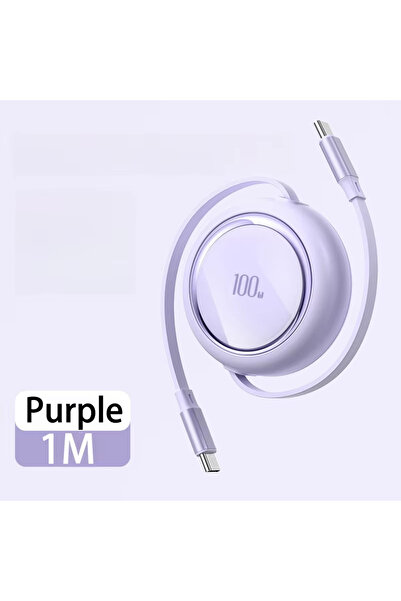 Choice كابل شحن سريع من النوع C بطول 1 متر وبقدرة 100 واط قابل للسحب من USB C...