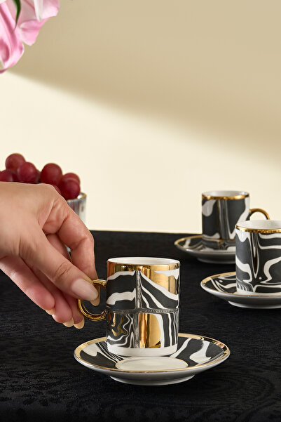 Karaca Φλιτζάνι καφέ Tales για 6 άτομα χρυσό