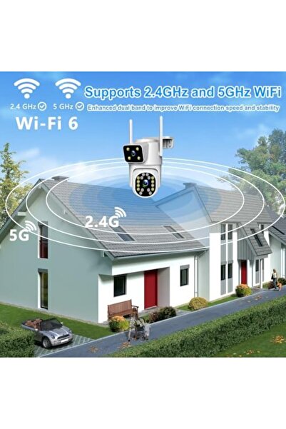 Generic 2NLF Dual Lens Outdoor Security Camera Wireless 5G/2.4G