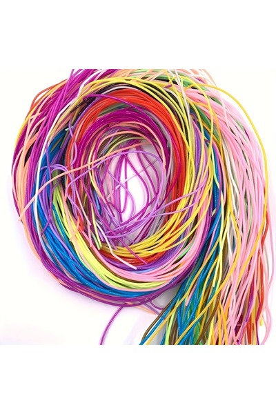 Choice مجموعة من 50 قطعة من الحبال البلاستيكية المضفرة متعددة الألوان، 39.37 ...