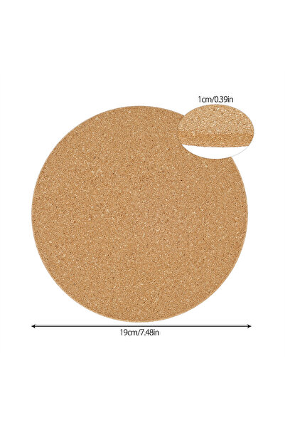 choice2 Round 3Pcs 19x19cm Natural Cork Pot Pad High Temperature Resistant Co...