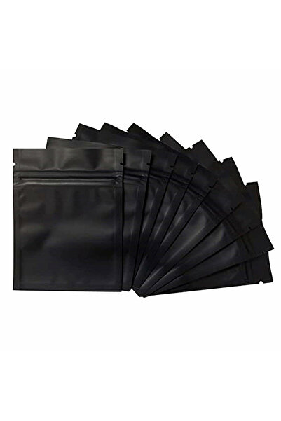 Choice 10.5x15cm 100PCS 100pcs Coffee Herb Powder Zipper Pack Bag Smell Proof Flat Pouches Matte BlackAlumi