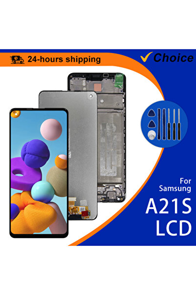 Choice1 أسود بدون إطار 6.5 بوصة IPS لشاشة Samsung Galaxy A21S LCD SM-A217F SM...