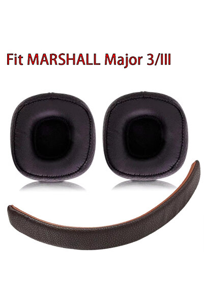 Choice 1 مجموعة من وسادات الأذن البديلة باللون البني من البروتين لسماعات الرأس Marshall Major 3/Major III وسادات الأذن