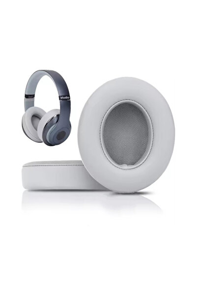 Choice رمادي لـ Beats Studio 2 Studio 3 وسادات أذن بديلة من جلد البروتين وإسفنج ميموري فوم لسماعات الأذن