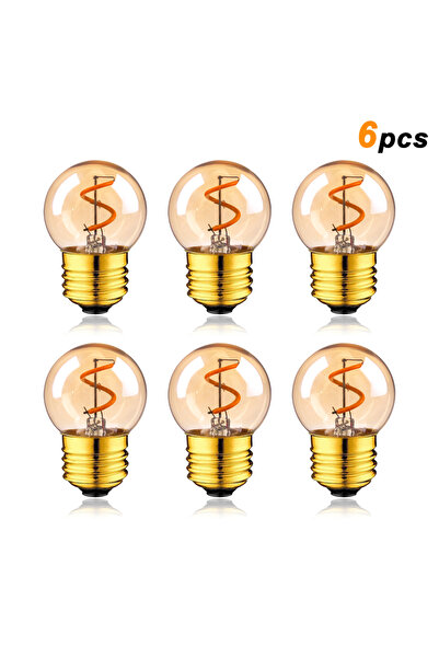 Choice 1.5 واط نعم دافئ للغاية 2200 كلفن E27 220 فولت 6 قطع G40 1.5 واط لولبي...