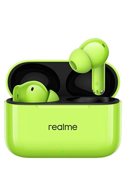 realme سماعات Buds T200 Premium ANC. صوت عالي الدقة، اتصال مزدوج - أخضر نيون