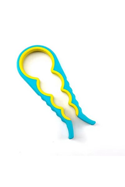 Choice أزرق 4 في 1، 1 قطعة فتاحة علب متعددة الأغراض مانعة للانزلاق لزجاجات ال...