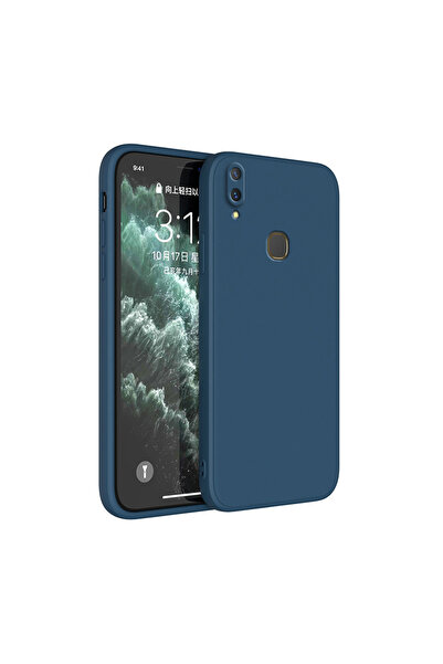 Choice جراب هاتف فاخر من السيليكون السائل باللون الأزرق الداكن لهاتف Redmi 10...
