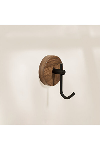 Choice خطافات حائط خشبية ذاتية اللصق من خشب الزان الأسود على شكل حرف J للتعليق، خطافات معاطف عصرية، خطافات من الخشب الطبيعي