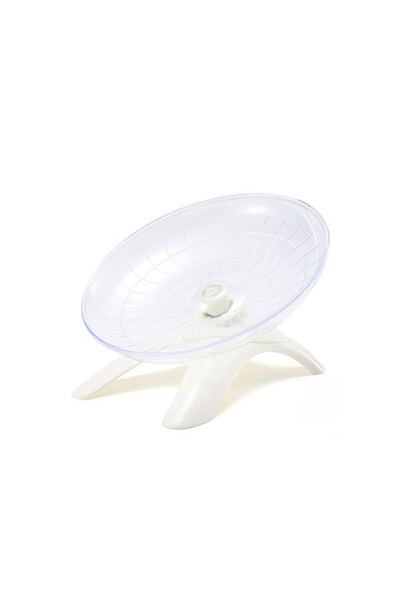 Choice عجلة تمرين بيضاء صامتة على شكل طبق طائر 1PC للهامستر والفئران والقنافذ...