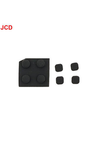 JCD dark grey 8 in 1 For New 3DS XL Console Front Back Screw Rubber Feet Cover Upper LCD Screen Scre