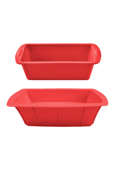 Choice 2 قطعة حمراء 2 قطعة صينية خبز توست قابلة لإعادة الاستخدام قالب سيليكون أدوات خبز المعجنات لصنع البسكويت Cho