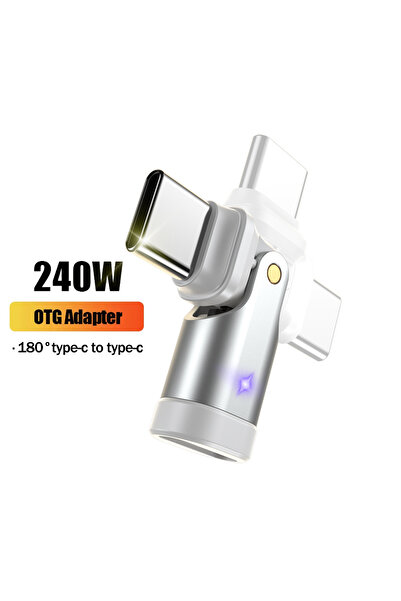 Choice 240W White AUFU 240W USB C OTG Adapter 5A Fast Charging Type C Male to Female Converter For iPhone M