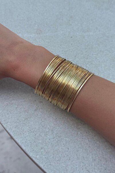 Lavian Accessories Gold Çelik Tel Kelepçe