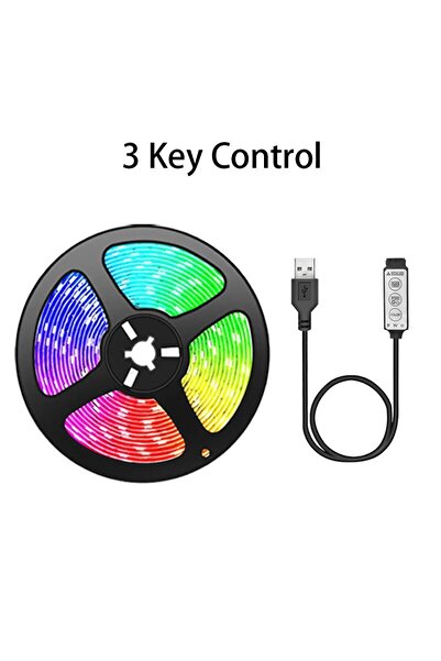 Choice 1 متر 3 مفاتيح تحكم مصابيح LED للتلفزيون 3 مفاتيح تحكم شريط LED USB 5V...