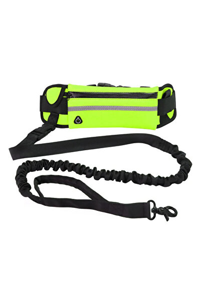 Choice مقود أخضر للكلاب بدون استخدام اليدين للركض والمشي مقود عاكس مع حقيبة خ...