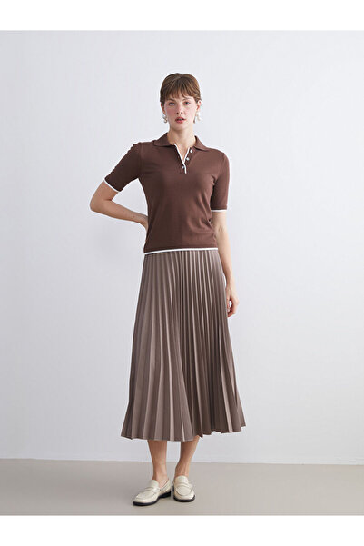 LC Waikiki Sparkling Choices from Shining Store |   Elastic Waist Chiffon Pleated Skirt