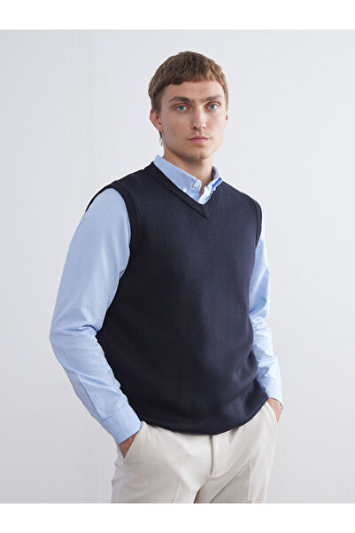 LC Waikiki Sparkling Choices from Shining Store | Standard Fit V-Neck Men's Knit Sweater