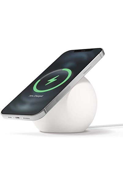 Choice حامل شاحن هاتف مكتبي مغناطيسي على شكل كرة بيضاء لـ Magsafe IPhone 15 1...