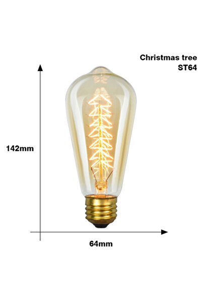 Choice E27 40W ST64 مصابيح عيد الميلاد 220V Retro Edison E27 220V 40W ST64 G8...