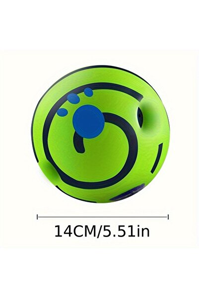 Choice كرة خضراء 5.51 بوصة صارخة تهتز وتضحك - لعبة قابلة للمضغ متينة وتفاعلية...