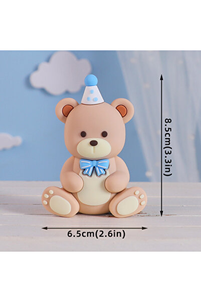 choice2 زينة كعكة على شكل دب أزرق، مكعبات بناء على شكل دب أزرق ووردي، سيارة و...