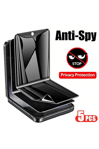 Choice مجموعة هيدروجيل للخصوصية (5 قطع) لهاتف Galaxy Z Flip 3، ومجموعة جل مضا...