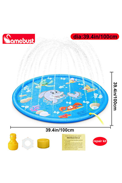 Choice1 100 سم أزرق Camebust قابل للنفخ PVC مات المياه Sprash لعب المياه في ا...